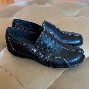 Clarks Bendables Brown Leather Slip-On Shoe 8.5